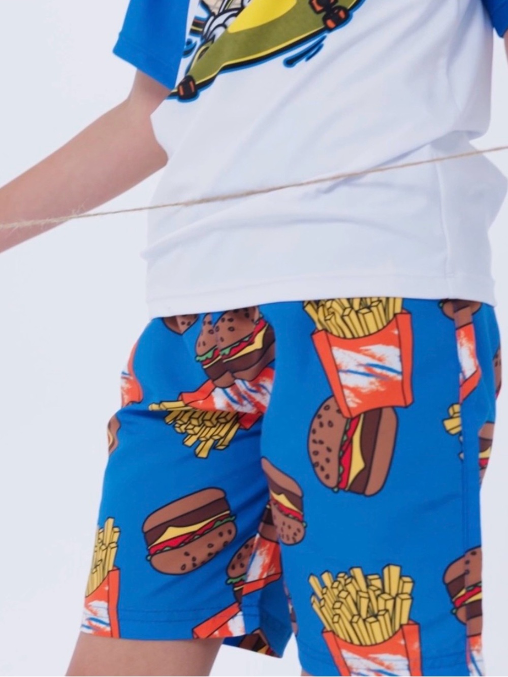Appaman Burger & Fries Swim Trunks Shorts Boys 6